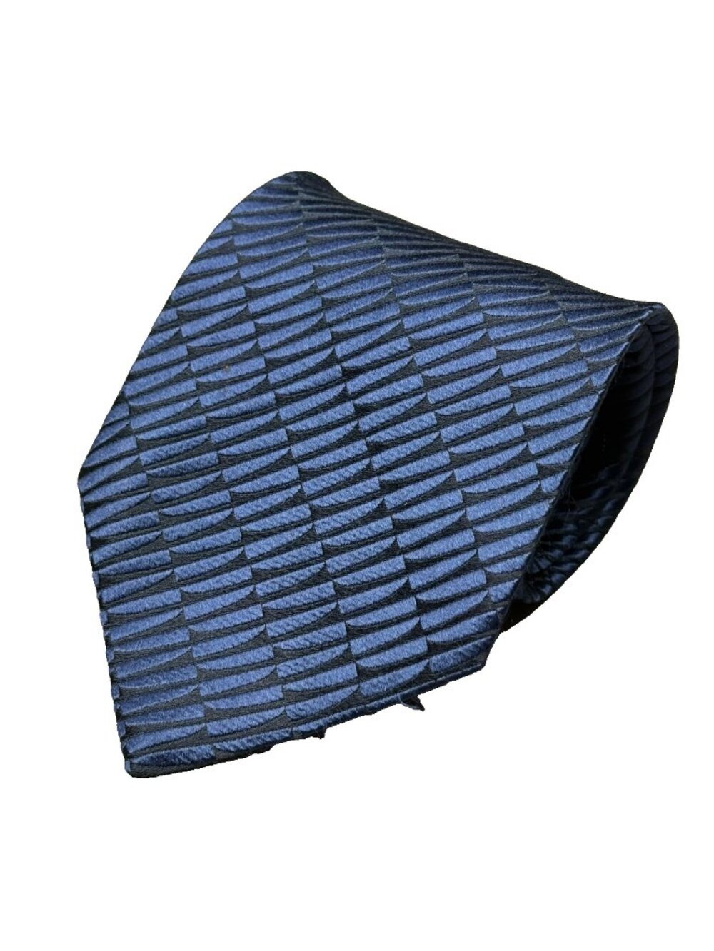 Charvet Paris Tie Made in France 100% Silk Woven Blue Textured 3.75"